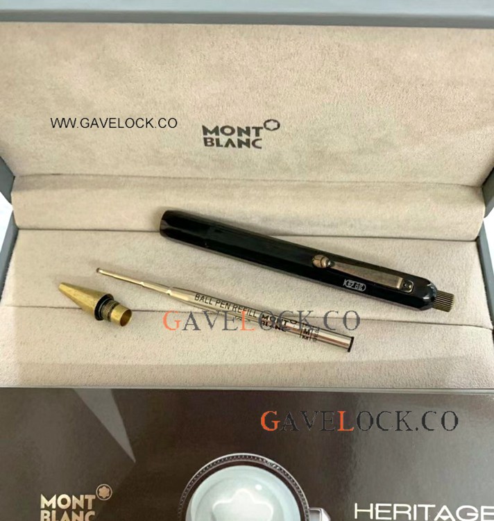 Luxury Faux Montblanc Egyptomania Ballpoint Pen Black Gold